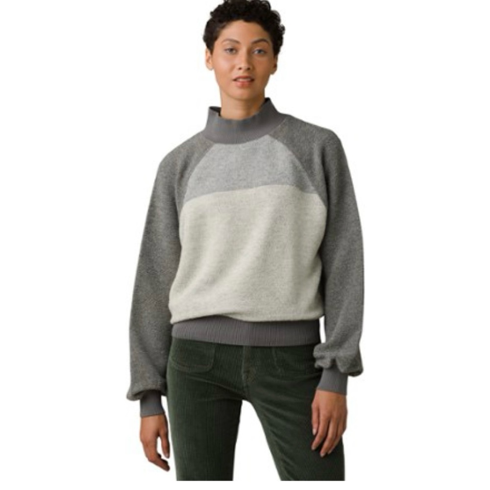 Prana Flint Brook Pullover Sweater Two Tone Size M
